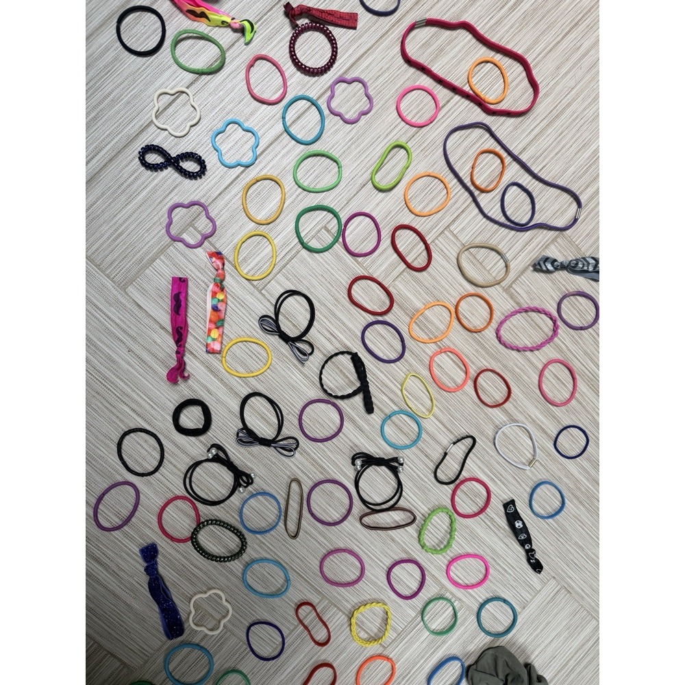 Big Mixed LOT Hair Ties Scrunchies Ponytail Holder Elastic Bands Women Girls
